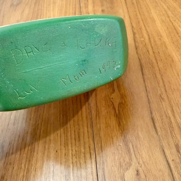 Vintage Handmade Southwest Pottery Vase Desert Cactus Adobe House Mountains 1993 - Picture 5 of 10